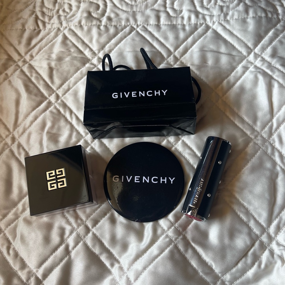 Givenchy Prisme Libre Loose Powder, LeRouge Lipstick in a small bag